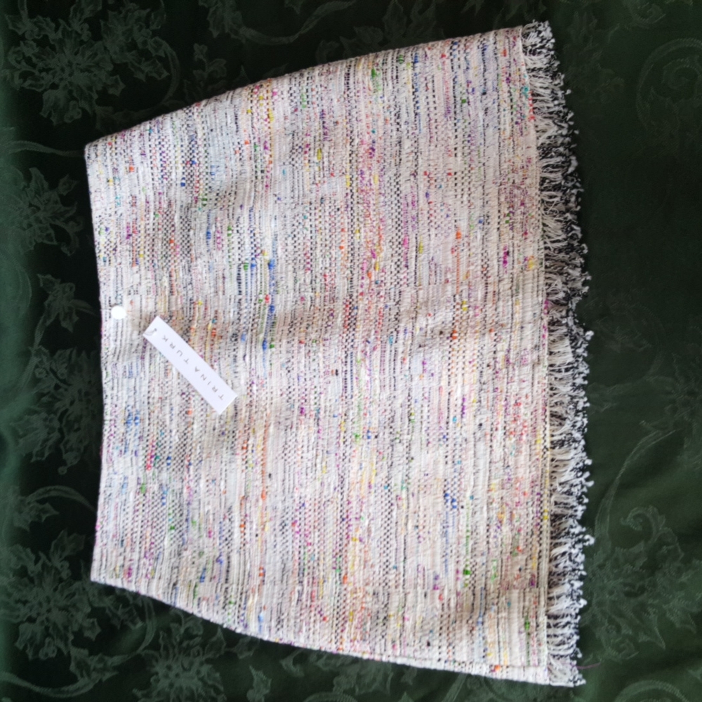 Trina Turk Fringe Mini Skirt NWT